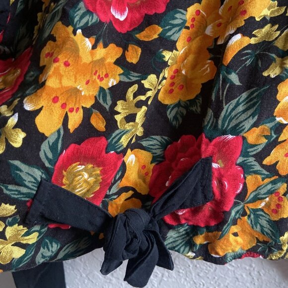 Gitano vtg size Medium floral button up blouse women’s Long sleeve - Picture 8 of 10